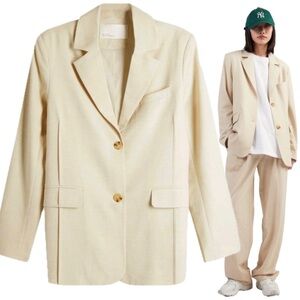 OAK + FORT Cream Blazer